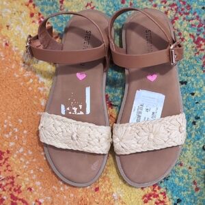 Steve Madden Tan and Cream Sandals